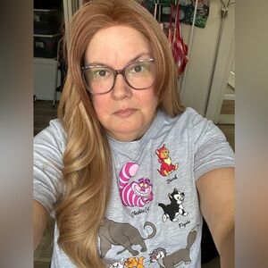 Lace front T part wig -light auburn